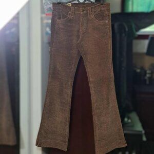 Classic Brown Corduroy Flared Pants